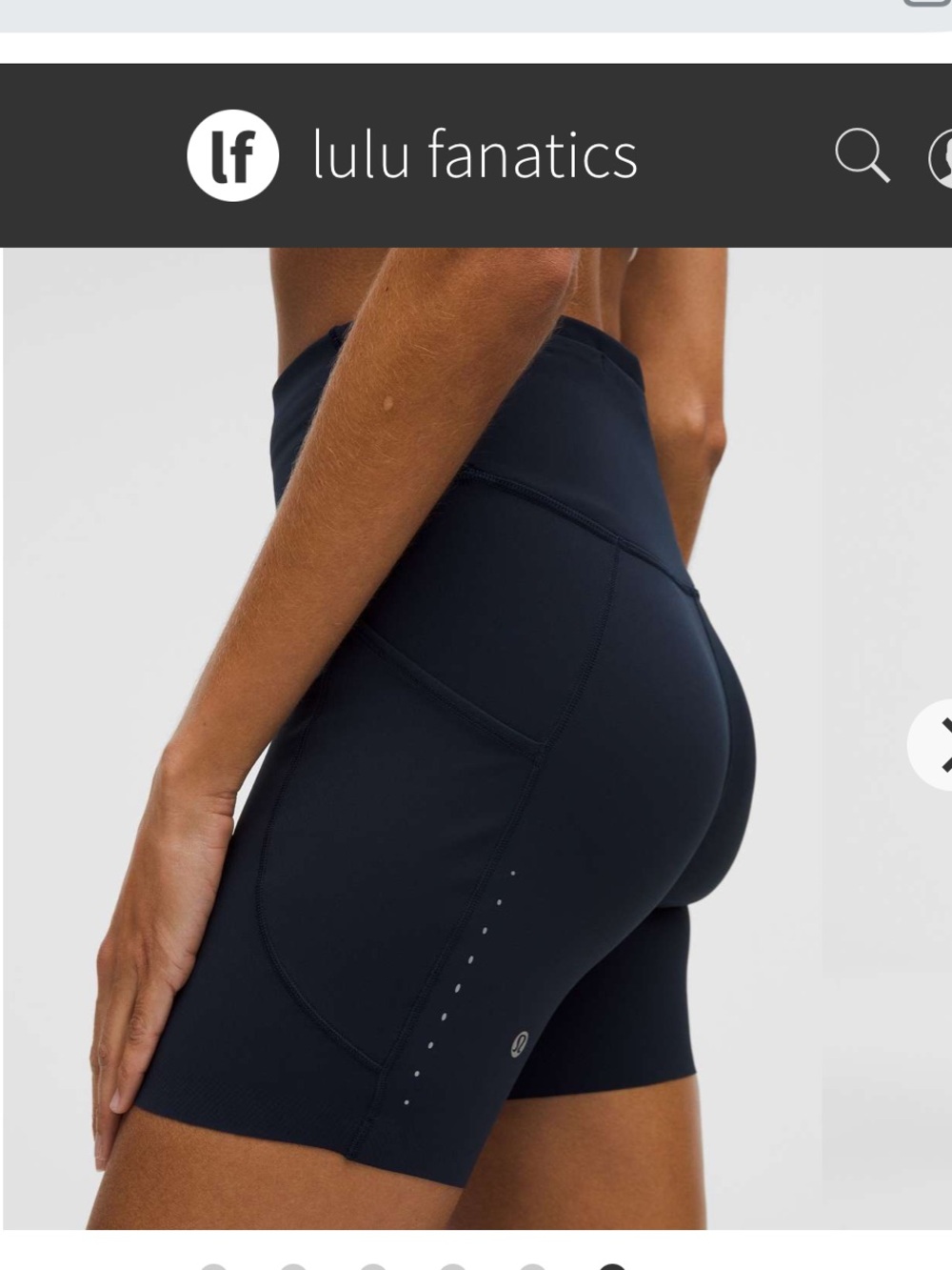 NWT Lululemon Fast and Free High-Rise Short 6" w Pockets Sz 8 True Navy Blue